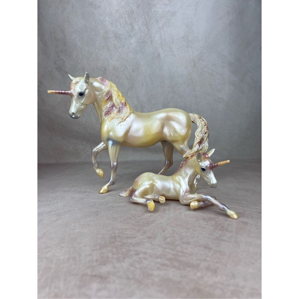 Breyer Horse Alida Elidor Pearl Unicorn Marabella Mare Ashley Foal #3364